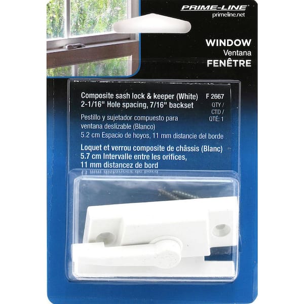 Prime-Line Window Sash Lock for Vinyl Windows, White F 2667 - The