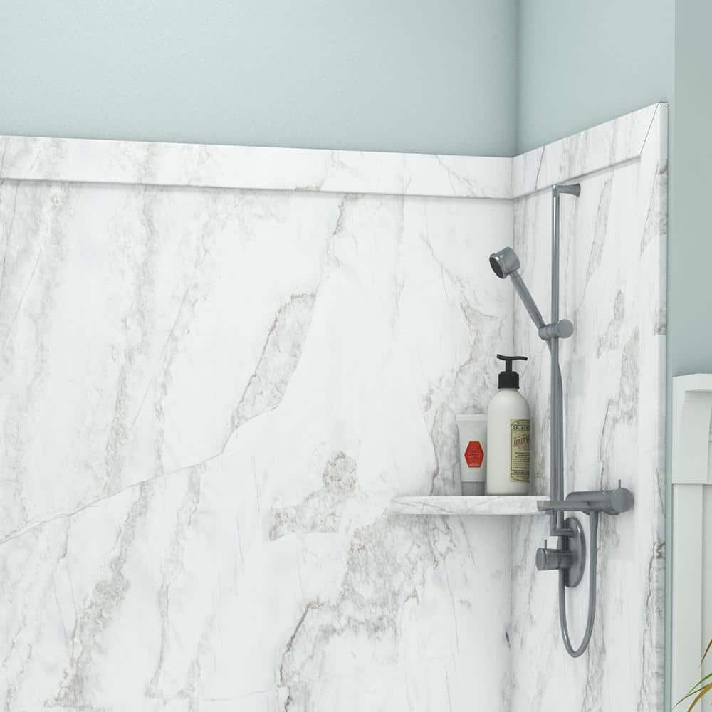Calypso Marble Finish 60" x 32" x 60" Bathtub Surround