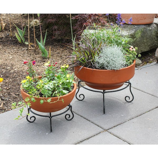 ACHLA DESIGNS Small Short Piazza Plant Stand, 12.25 Inch Diameter