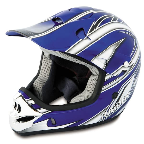 Raider Large Youth Blue MX 3 Helmet