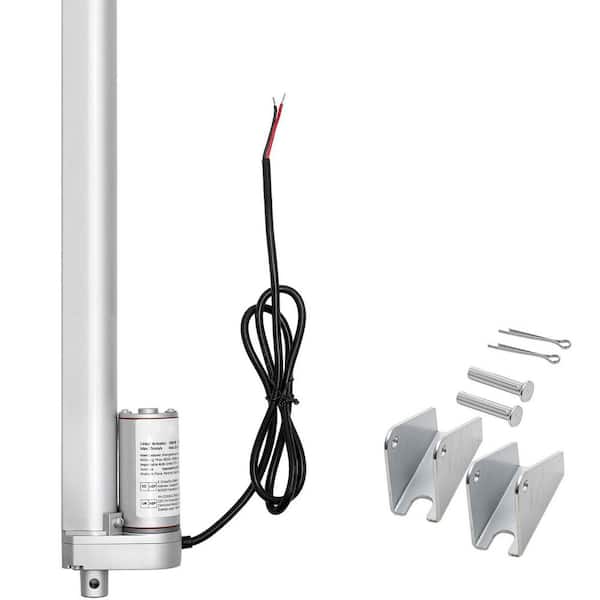 SKYSHALO 12V Linear Actuator, 9.84 in. Stroke, 0.6 in. /s High Speed, 225lbs. /1000N, IP54 with Bracket for Lift Desk, Recliner