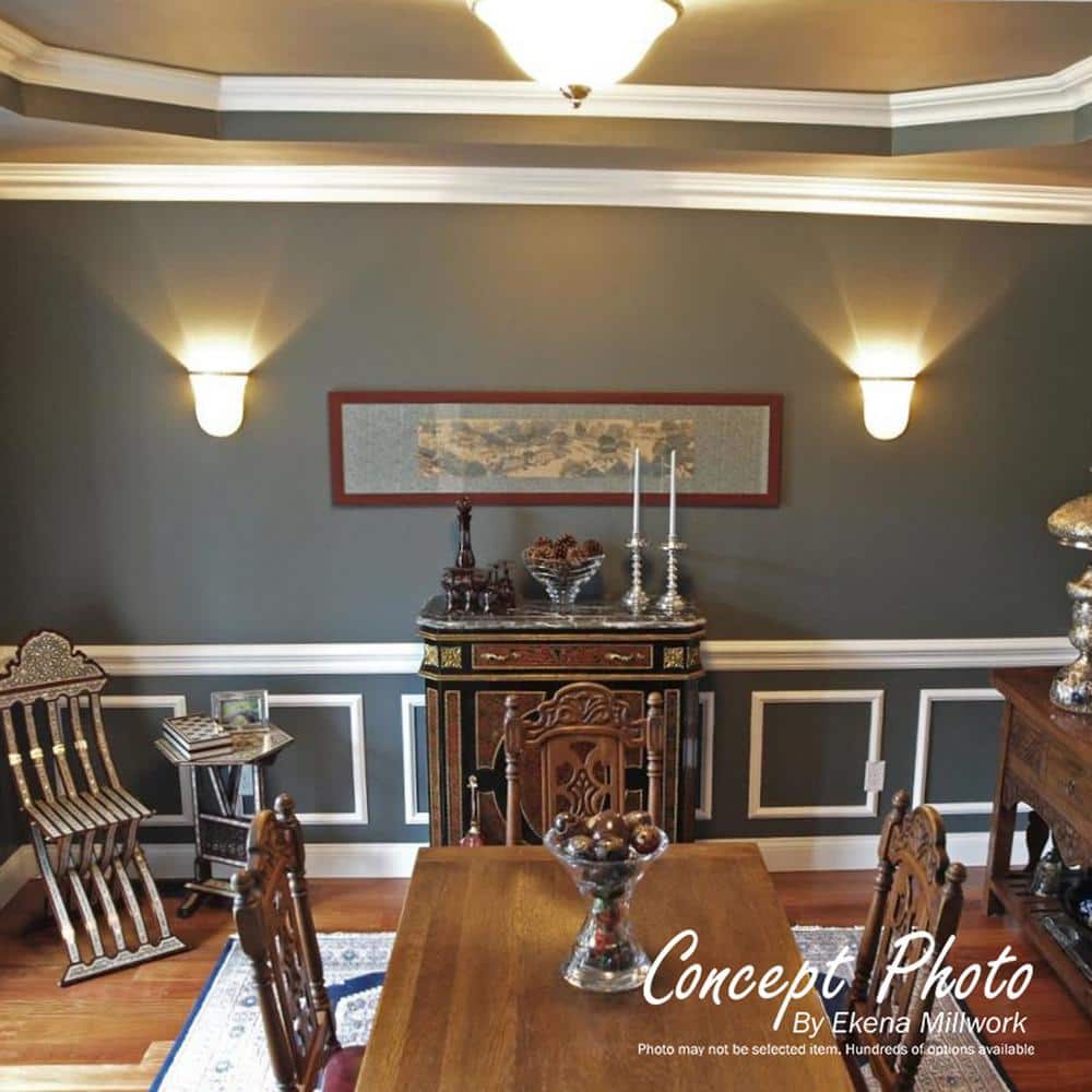 Ashford White Urethane Decorative Crown Moulding Corner