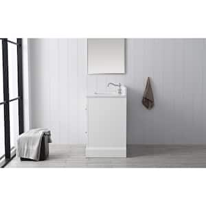 Chambery 36 in. W x 22 in. D x 34.5 in. H Bathroom Vanity in White with Engineered Marble Top