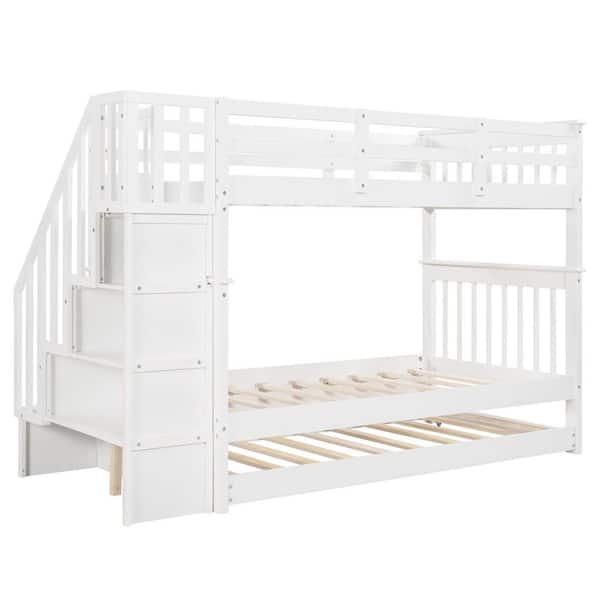 HomeRoots Amelia White Wood Frame Twin Platform Bed