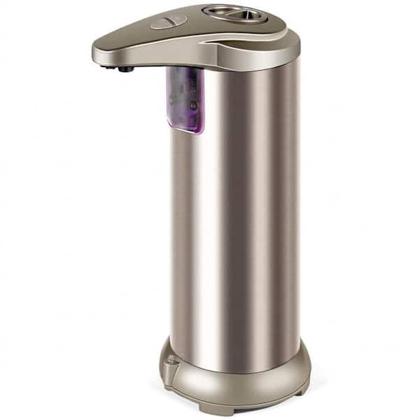 Automatic Touchless Soap Dispenser, 3 Adjustable Levels, 8.8 oz. Stainless Steel, Hands-Free for Bath and Kitchen