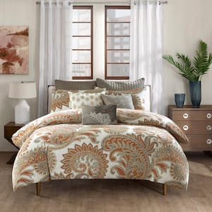 Camila Taupe 26 in. x 26 in. Cotton Quilted Euro Sham