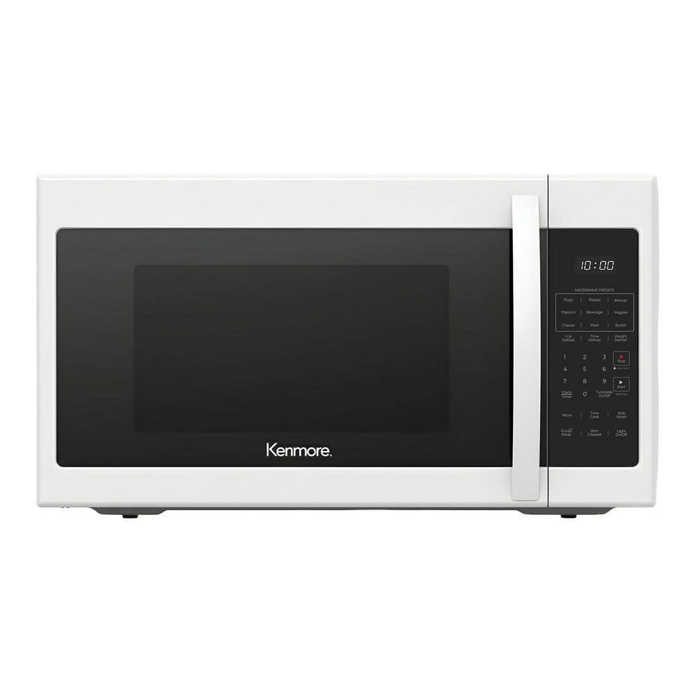 1.7 cu. ft. Over-the-Range Microwave in White with 2 Fan Speeds and 300 CFM