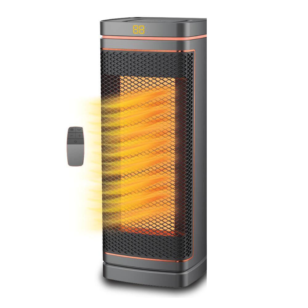 Copper Core Oscillating Ceramic Tower Heater with Remote