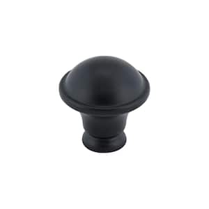 Nantes Collection 1-1/4 in. (32 mm) Matte Black Traditional Cabinet Knob