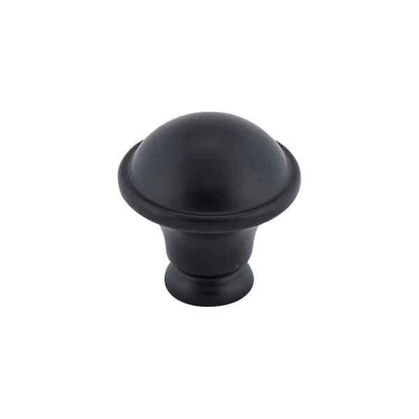 Richelieu Hardware Nantes Collection 1-1/4 in. (32 mm) Matte Black Traditional Cabinet Knob