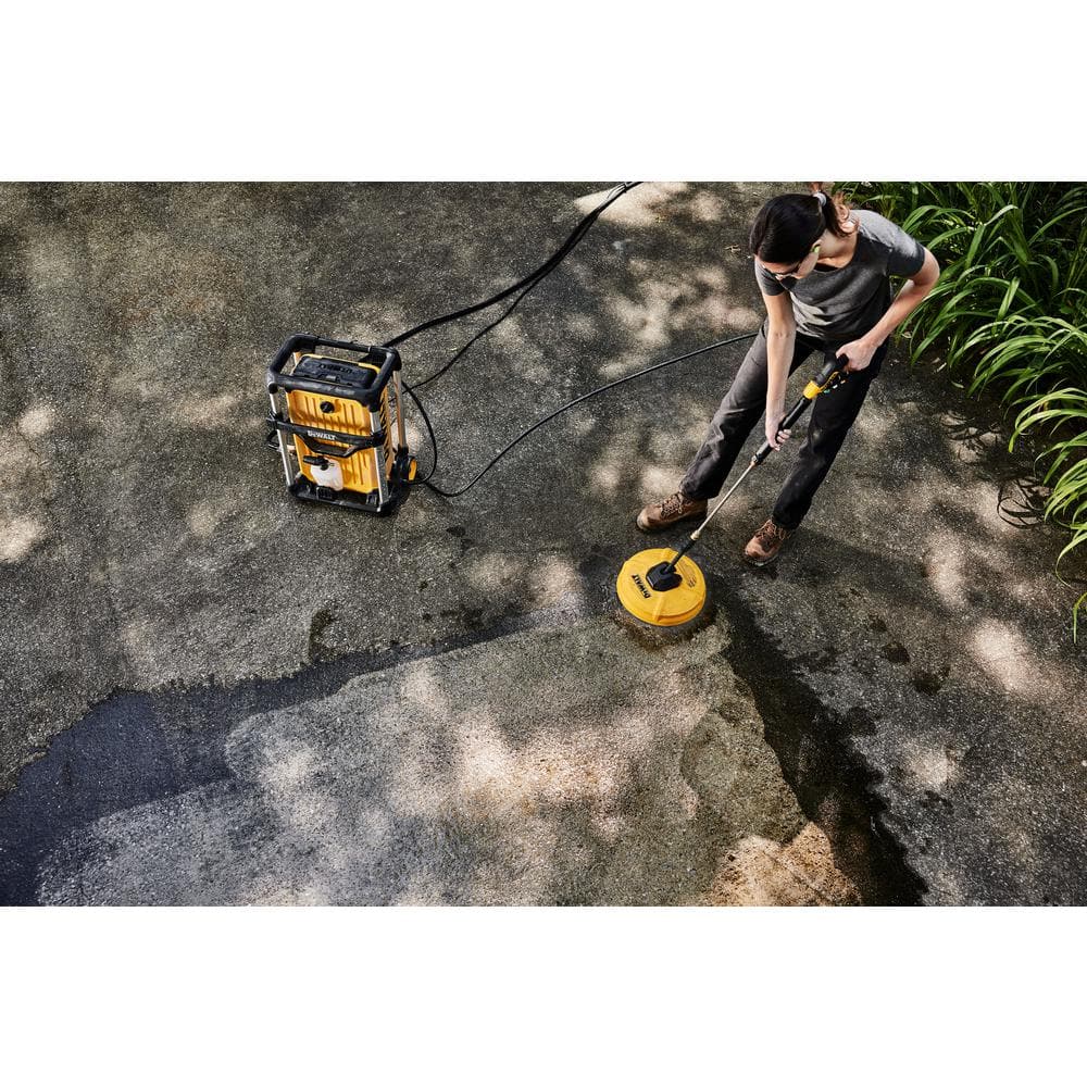 Yellow Polypropylene 12-Inch Surface Cleaner with Quick-Release Nozzle