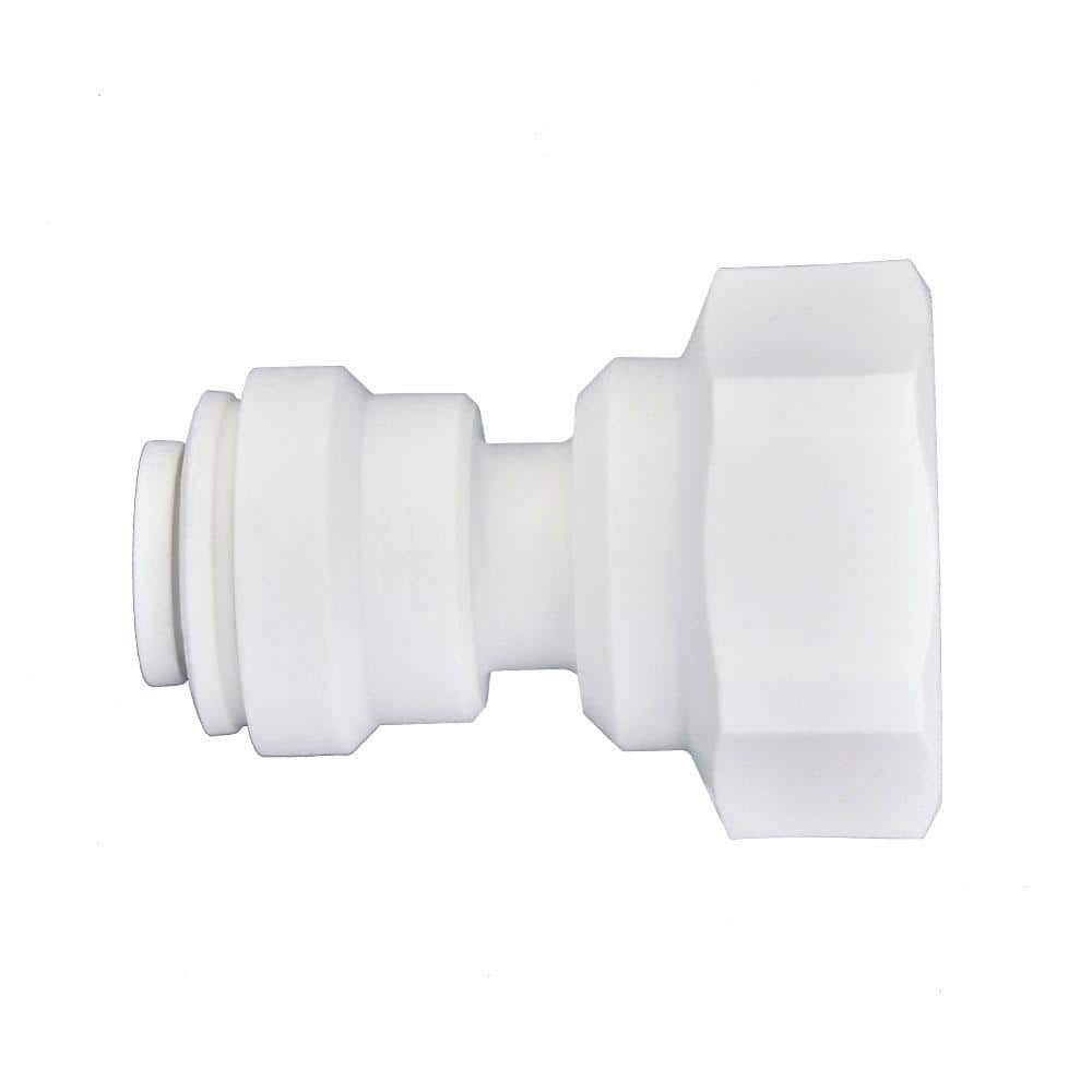 2Pcs 1/4" Push Fit 1/2" Female Thread Pe Pipe Fitting Hose Quick Connector _BE