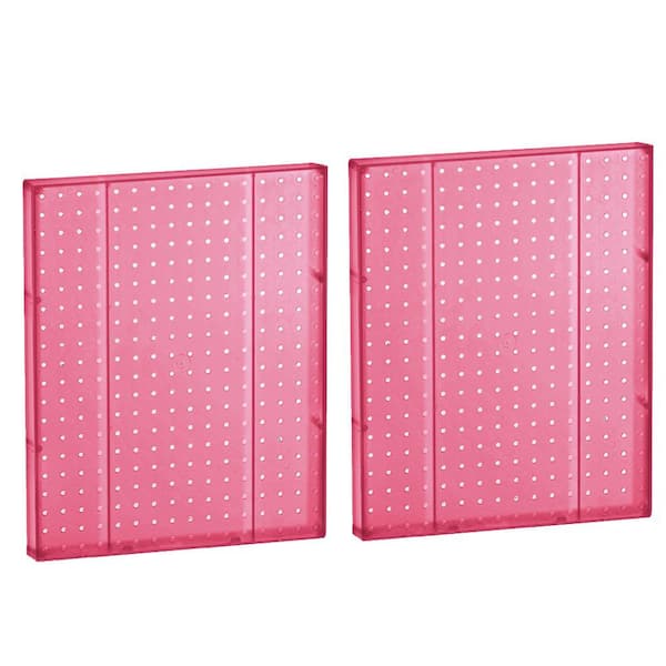 20.25 in H x 16 in W Pegboard Pink Styrene One Sided Panel (2-Pieces per Box)