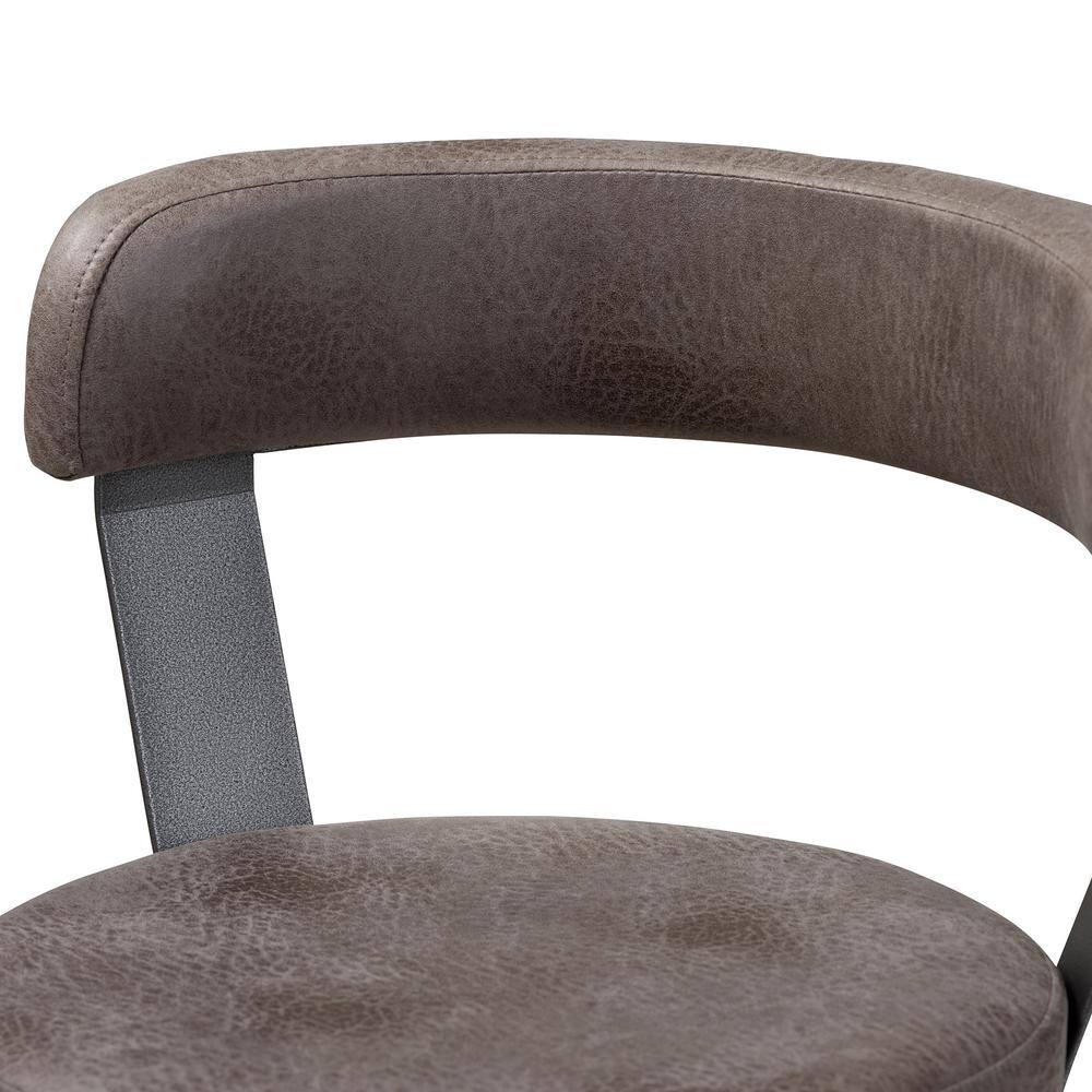 Arcene Gray Swivel Wood and Metal Counter Stool Set