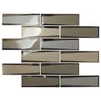 Premier Accents Frost Linear 12 in. x 13 in. x 8 mm Glass Mosaic Wall Tile (0.96 sq. ft./Each)