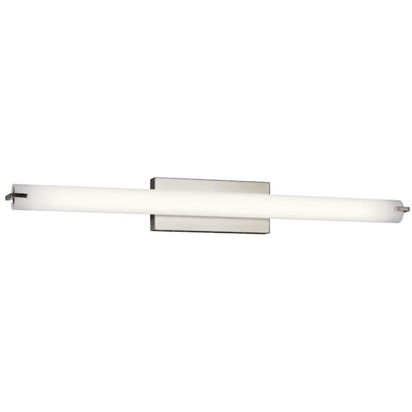 Independence 37.25 in. Brushed Nickel Integrated LED Transitional Linear Bathroom Vanity Light Bar