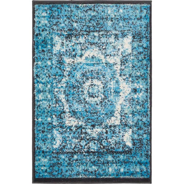 Unique Loom Imperial Lygos Turquoise 2' 0 x 3' 0 Area Rug