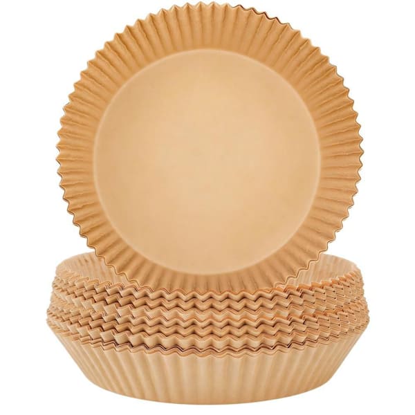 8 in. Disposable Round Paper Air Fryer Liners with Non-Stick and Food Grade for Baking, Roasting and Microwave(125-Pack)