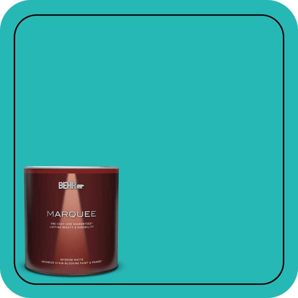 1 qt. #MQ4-21 Caicos Turquoise One-Coat Hide Matte Interior Paint & Primer price history on PriceWatchPro