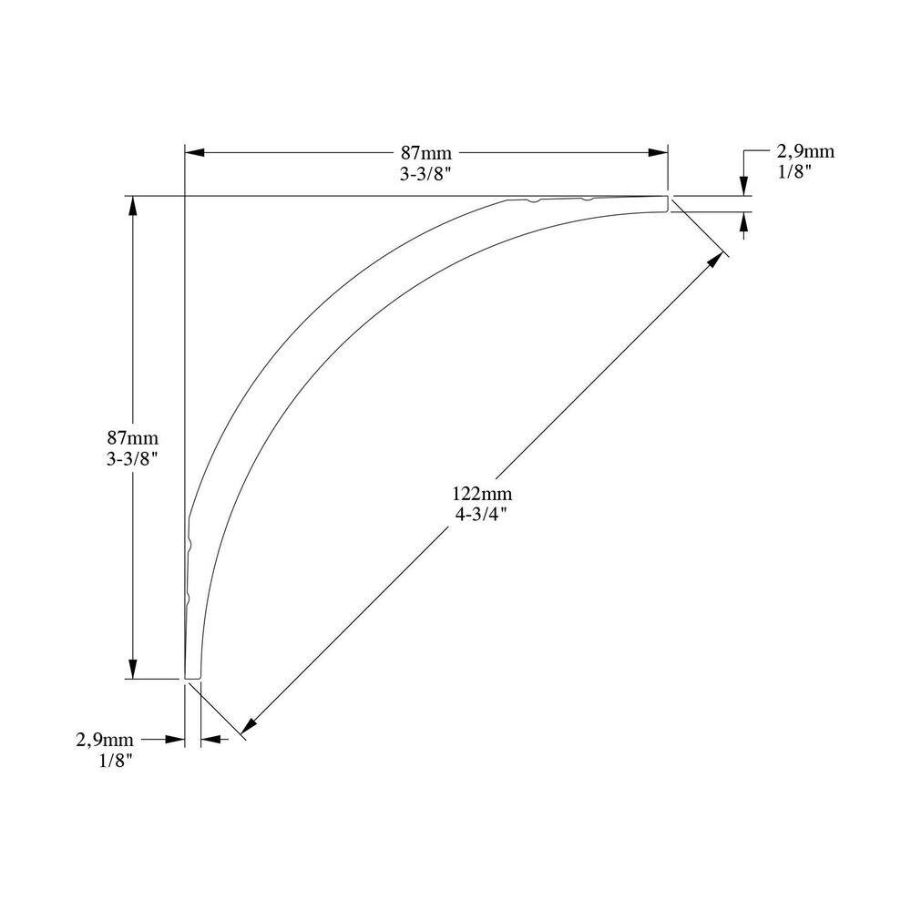 Primed White Polystyrene Crown Moulding 3-3/8 in x 78-3/4 in