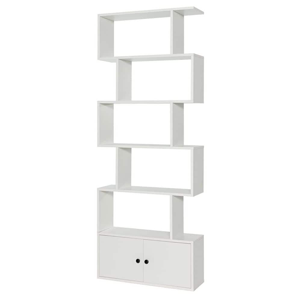Costway 27.5 in. W 6-Tier 5-Shelves Standard Bookshelf w