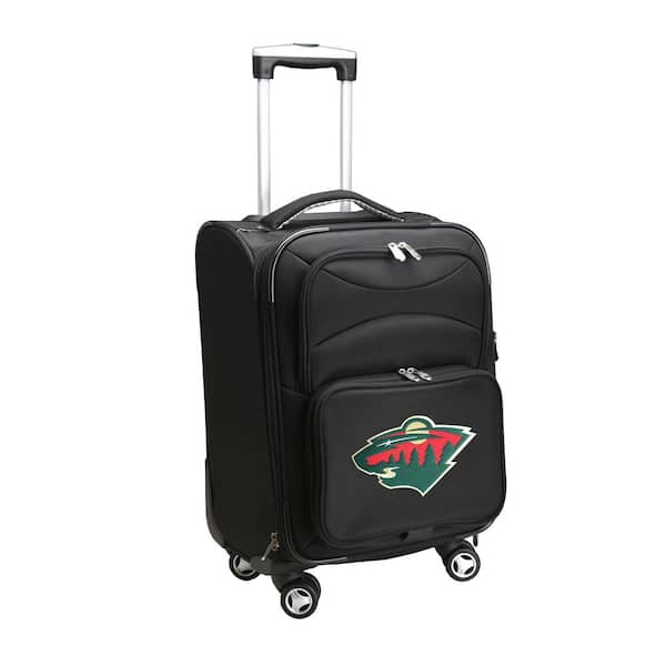Denco NHL Minnesota Wild 21 in. Black Carry-On Spinner Softside Suitcase