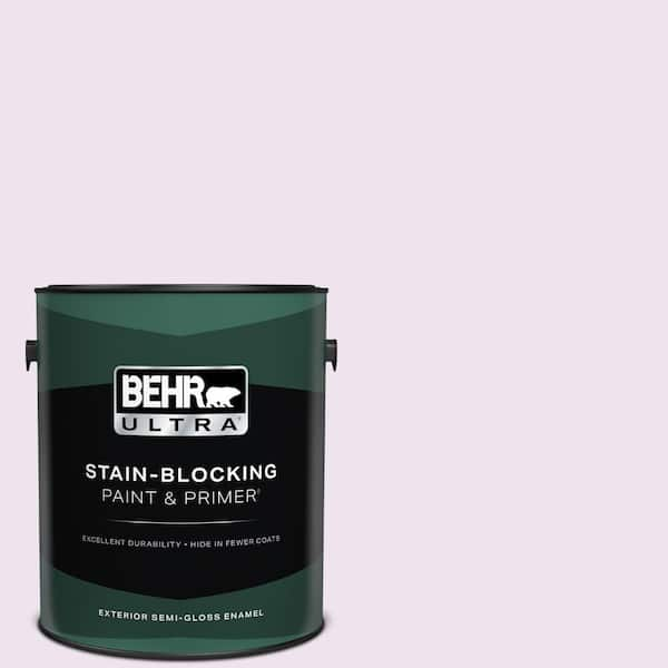 BEHR ULTRA 1 gal. #670A-1 Quartz Pink Semi-Gloss Enamel Exterior Paint & Primer