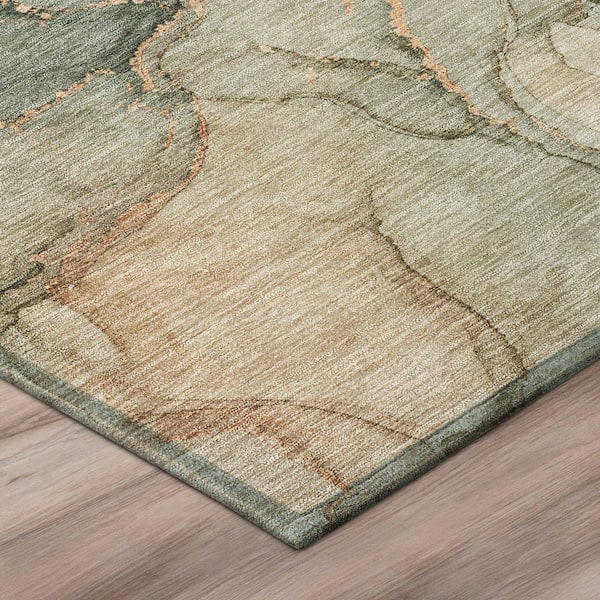 Chantille Machine Washable Indoor/Outdoor Abstract ACN3119 Sage 3 ft. x 5 ft. Area Rug
