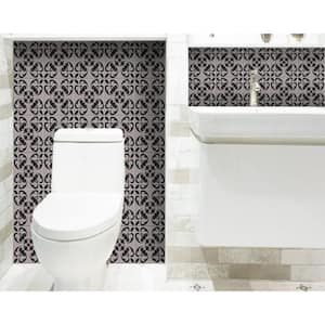Amelia Gray 4 in. x 4 in. Vinyl Peel and Stick Tile (2.67 sq. ft./Pack)