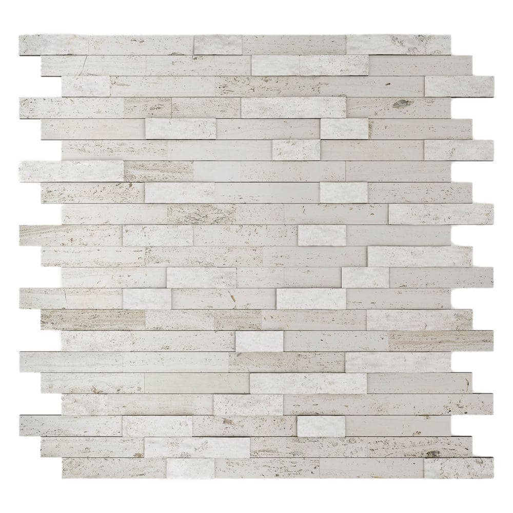 Reviews For Inoxia Speedtiles Himalayan White 1177 In X 1157 In X 8 Mm Stone Self Adhesive Wall Mosaic Tile 114 Sq Ft Case Usis314 2 Boite The Home Depot