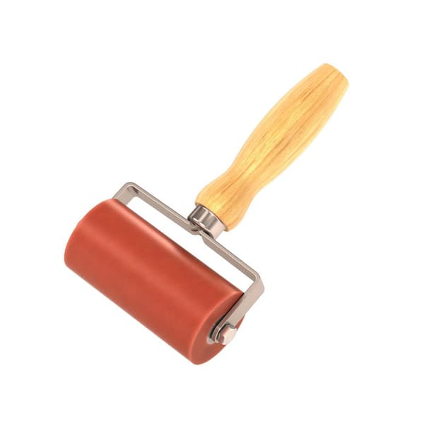 Silicone Hand Roller AntiDust Adhesive Roller Aluminum Alloy Handle Heavy  Duty Antislip Texture (4 Inch)