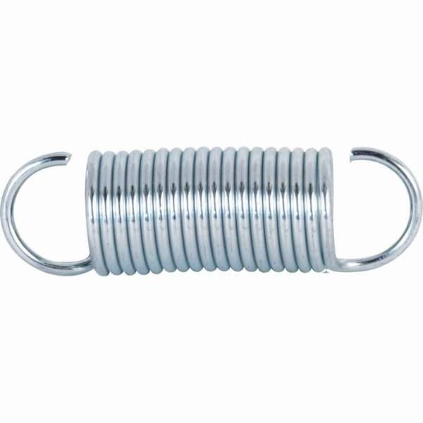 Prime-Line Extension Spring, Spring Steel Const, Nickel-Plated Finish, .047 GA x 7/16 in. x 1-1/2 in., Closed Single Loop, (2-Pack)