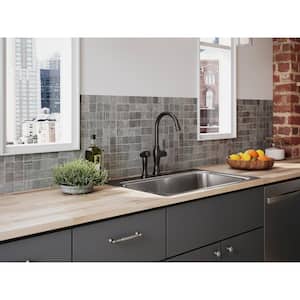 Arsdale Single-Handle Standard Kitchen Faucet in Oil-Rubbed Bronze with On-Deck Sidespray