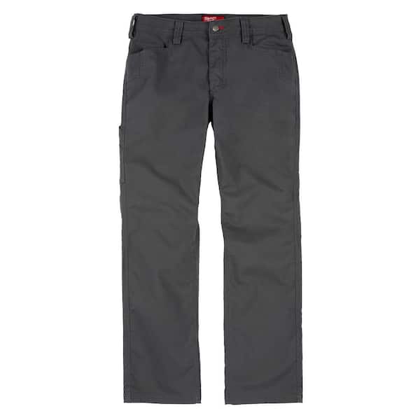Milwaukee Men's 30 in. x 34 in. Gray Cotton/Polyester Work Pants