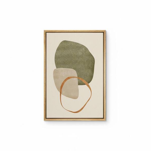 Abstract Shapes Framed Wall Art 24 in. x 16 in. LINBQ283 - The Home Depot