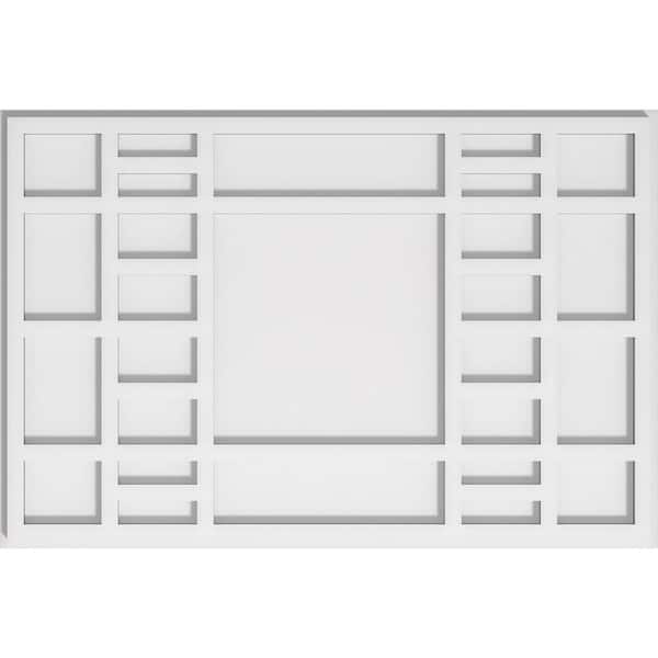 Ekena Millwork 1 in. P X 26 in. W X 17-3/8 in. H Beaux Architectural Grade PVC Contemporary Ceiling Medallion
