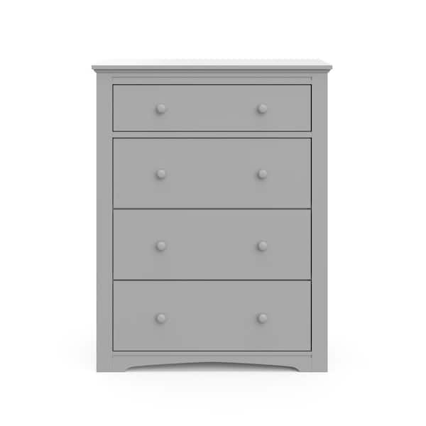 Durable Steel Hardware and Euro-Glide Drawers with Safety Stops Graco Hadley 4 Drawer Dresser Universal Design Mocha - Slate Gray Coordinates with Any Nursery Easy New Assembly Process 