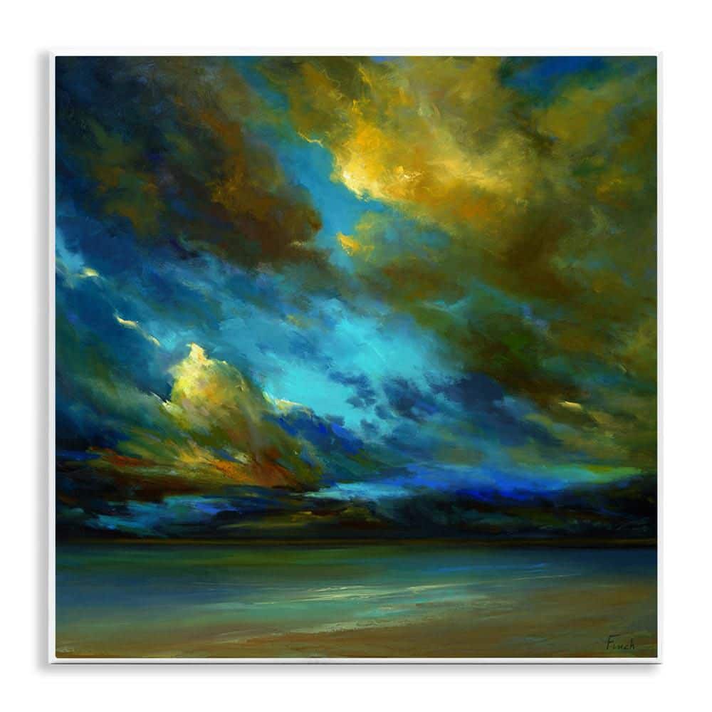 Yellow Streaked Sky by Sheila Finch Unframed Nature Graphic Art Print 12 in. x 12 in. price history on PriceWatchPro