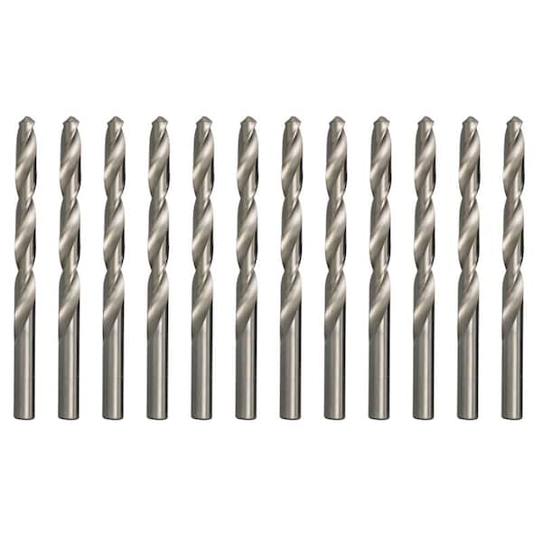 #30 High Speed Steel Twist Drill Bit with Bright Finish (12-Pack)