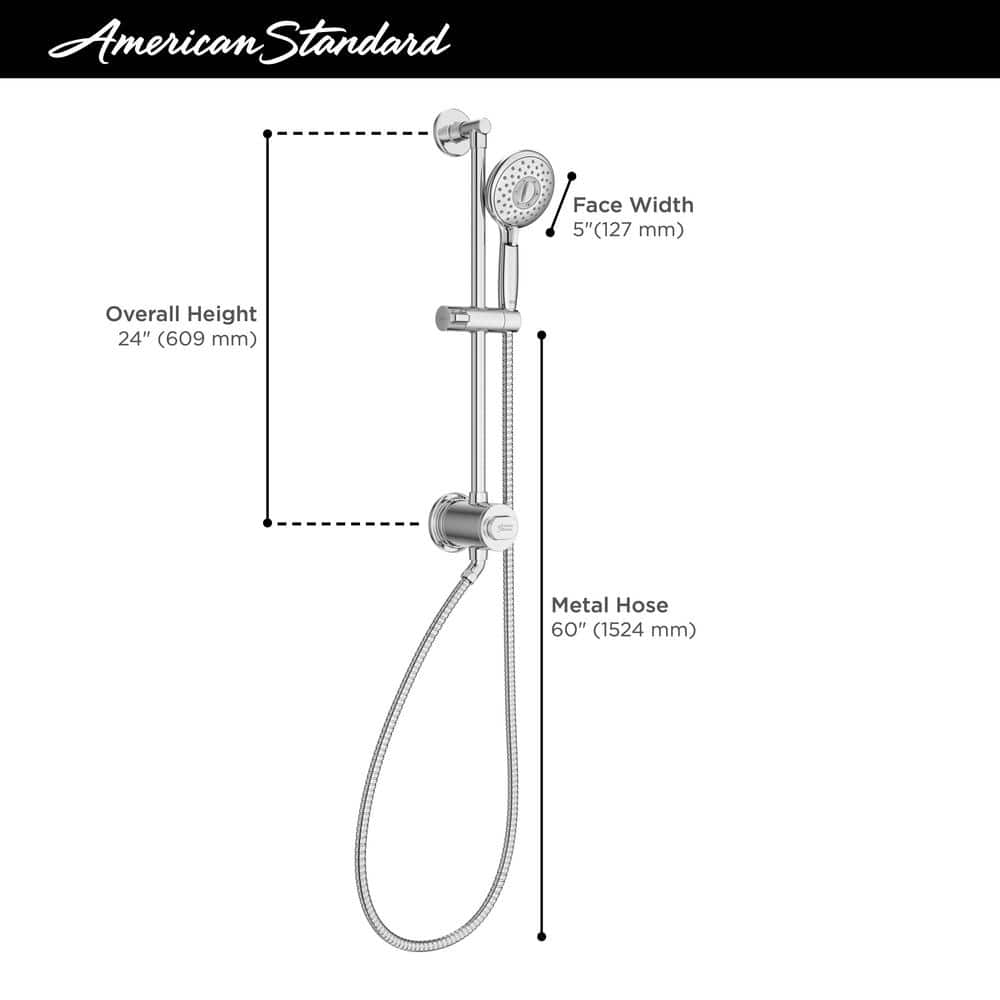 Spectra Chrome Adjustable Handheld Shower System with Filter