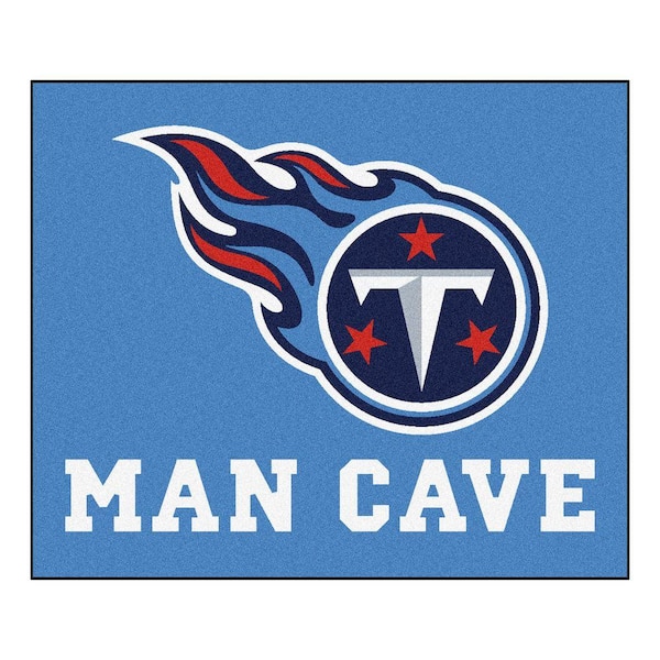 FANMATS Tennessee Titans Blue Man Cave 5 ft. x 6 ft. Area Rug