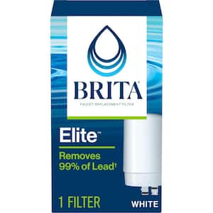 Elite Faucet Mount System Replacement Water Filters in White, BPA Free, Reduces Lead (1-Pack)
