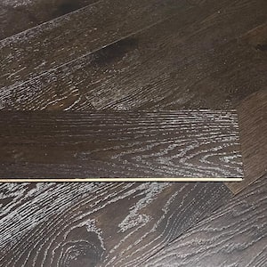 Take Home Sample - Chestnut Umber Oak 3/8 in. T x 6.5 in. W x 12 in. L Wire Brushed Engineered Hardwood Flooring