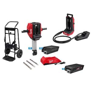 MX FUEL Lithium-Ion Cordless 25 in. Breaker Kit with MX FUEL Portable Battery Extension and FORGE 8.0Ah Battery