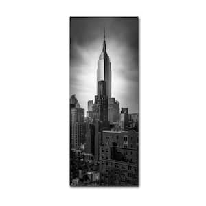 Empire State Vertical by Moises Levy Floater Frame Architecture Wall Art 20 in. x 47 in.