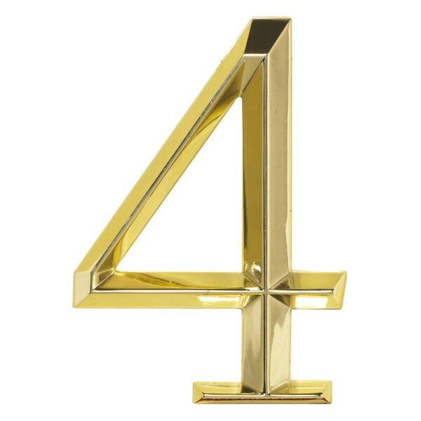 Whitehall Products Classic 6 in. Polished Brass Number 4
