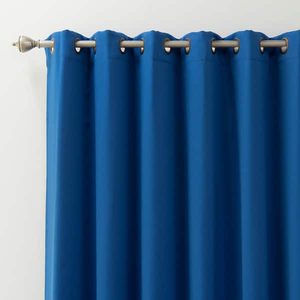 Best Home Fashion Sky Blue Grommet Blackout Curtain - 80 in. W x 96 in. L  GROM_WIDE-80X96-SKY.BLUE - The Home Depot