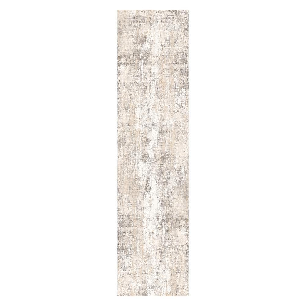 Van Gogh Beige/Grey 2 ft. x 8 ft. Modern Abstract Area Rug price history on PriceWatchPro