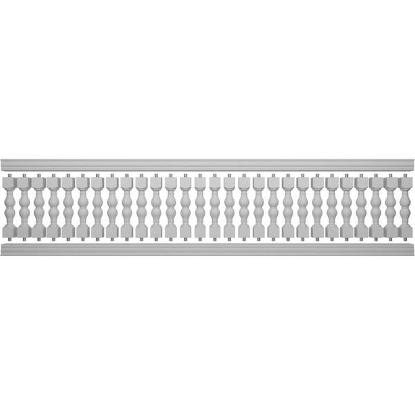 Ekena Millwork Fiberthane Avalon Balustrade 192 in. L x 42 in. H Fiberglass Railing Kit