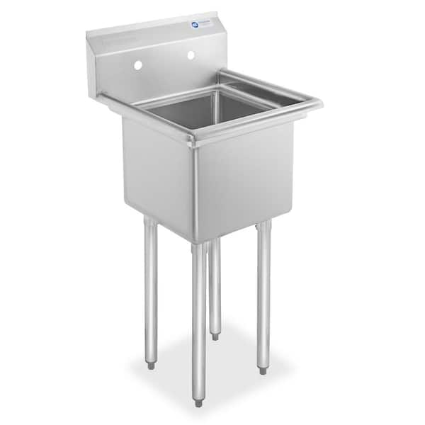 GRIDMANN 18 in. W Stainless Steel Kitchen Utility Sink